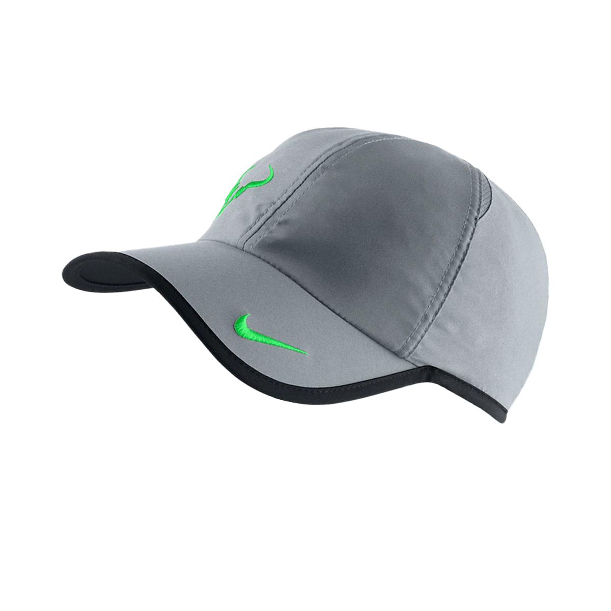 Nike Rafa Bull Logo hat in Stadium Grey w/Black & Poison Green [398224-033] from the Summer 2013 tennis collection